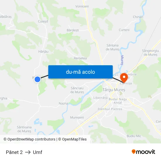 Harta de Pănet 2 către Umf