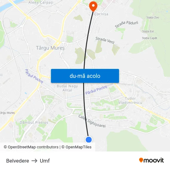 Harta de Belvedere către Umf