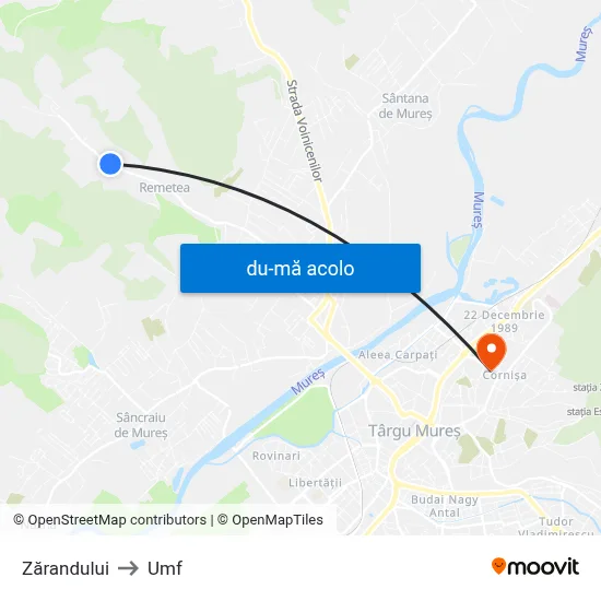 Harta de Zarandului către Umf