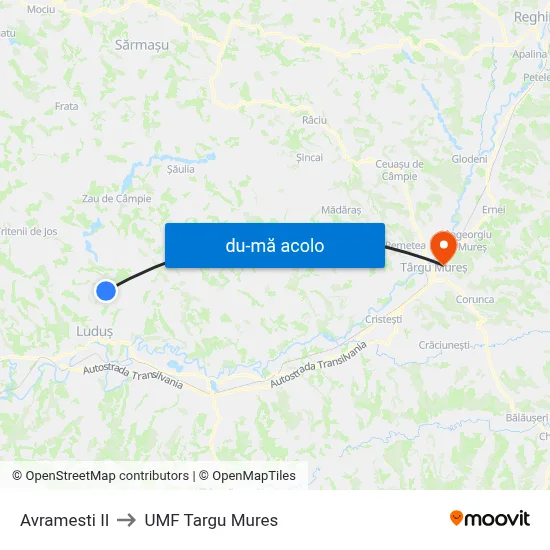 Harta de Avramesti II către UMF Targu Mures