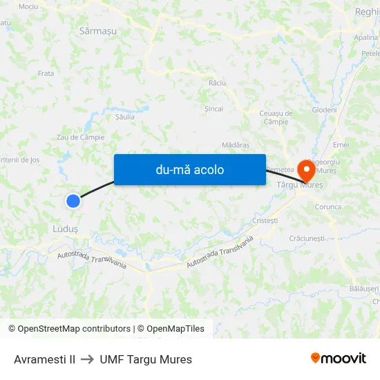 Harta de Avramesti II către UMF Targu Mures