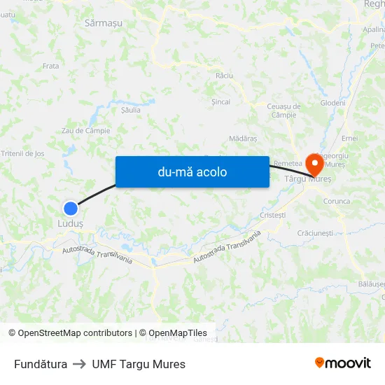 Harta de Fundătura către UMF Targu Mures