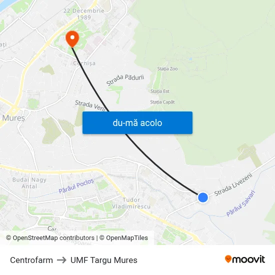 Harta de Centrofarm către UMF Targu Mures