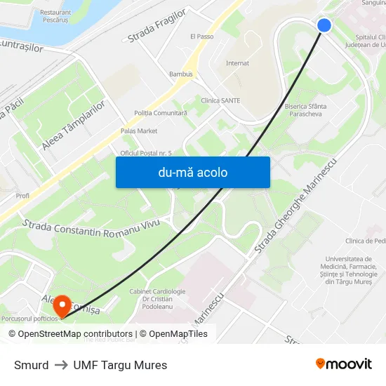 Harta de Smurd către UMF Targu Mures