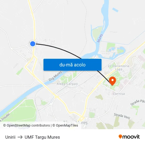 Harta de Unirii către UMF Targu Mures