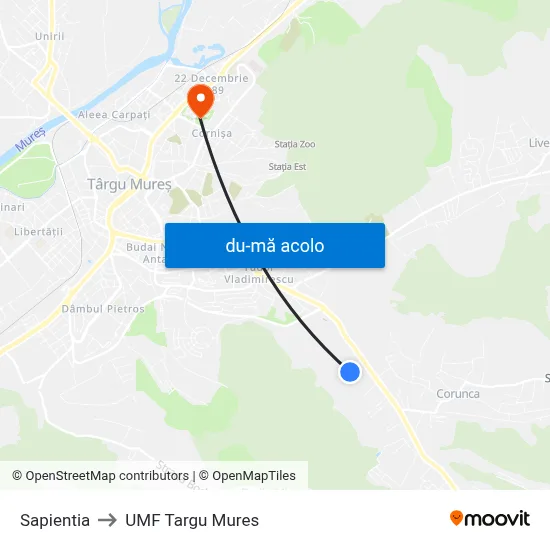 Harta de Sapientia către UMF Targu Mures
