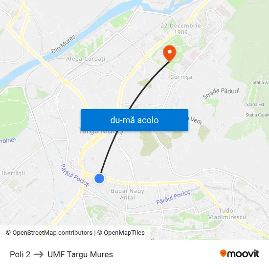 Harta de Poli 2 către UMF Targu Mures