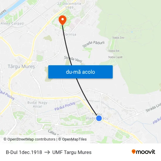 Harta de B-Dul 1dec.1918 către UMF Targu Mures