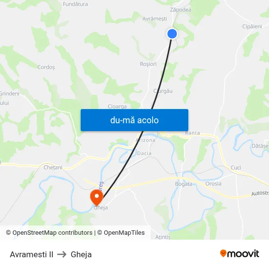 Harta de Avramesti II către Gheja