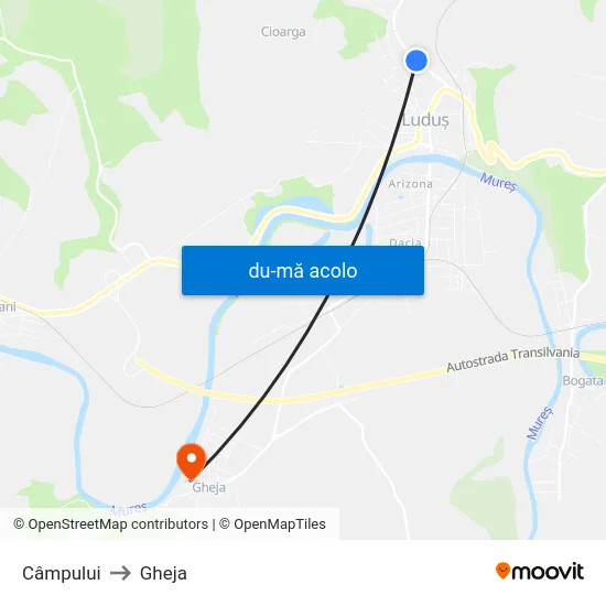 Harta de Câmpului către Gheja