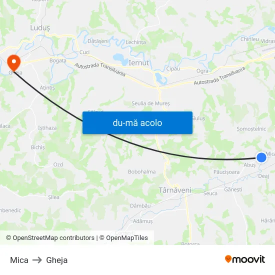 Harta de Mica către Gheja