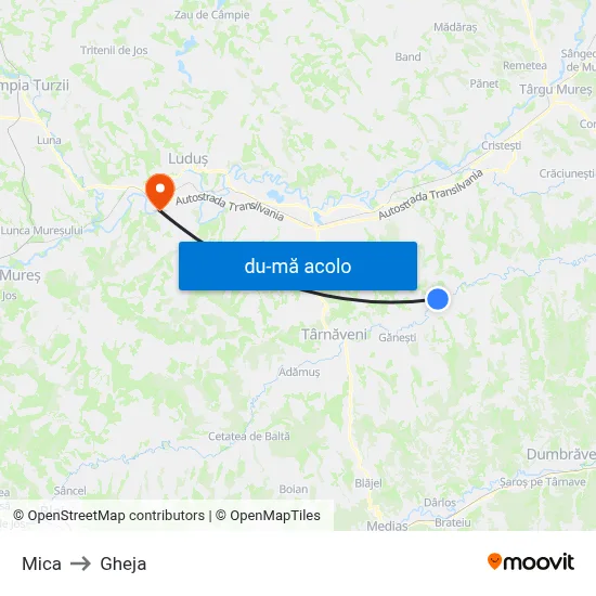 Harta de Mica către Gheja