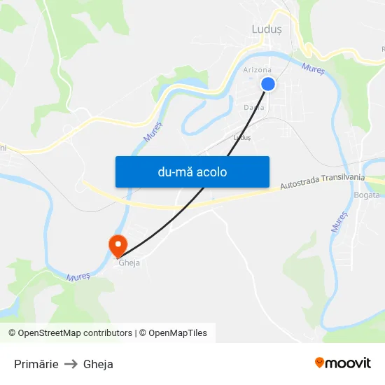 Harta de Primărie către Gheja