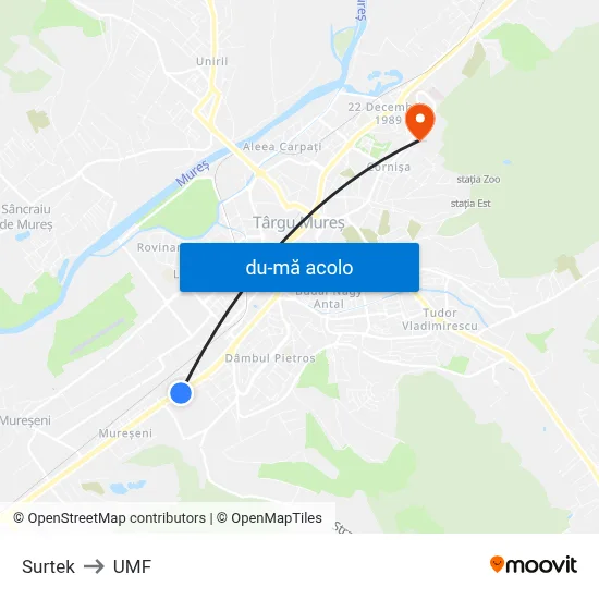 Harta de Surtek către UMF