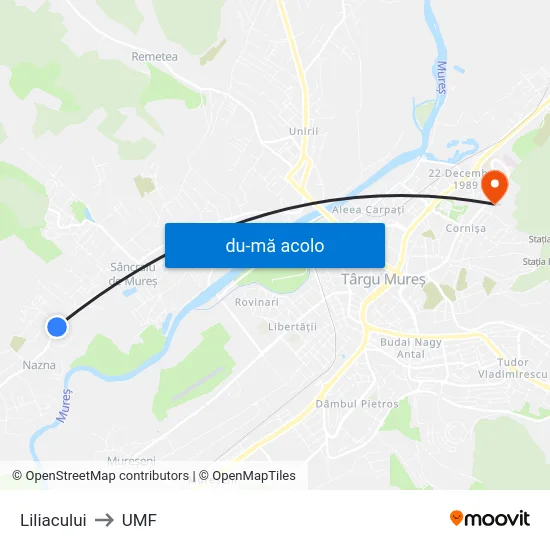 Harta de Liliacului către UMF