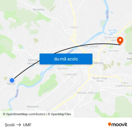 Harta de Şcolii către UMF