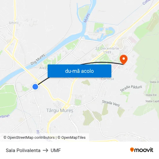 Harta de Sala Polivalenta către UMF