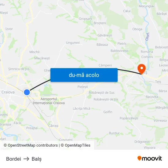 Harta de Bordei către Balș