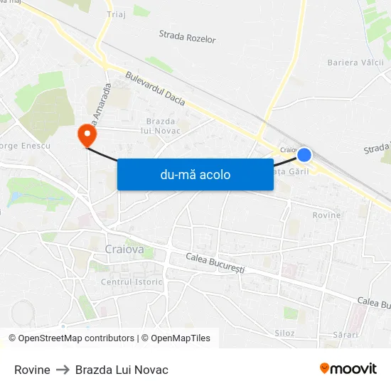 Harta de Rovine către Brazda Lui Novac