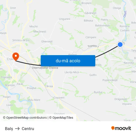 Harta de Balș către Centru