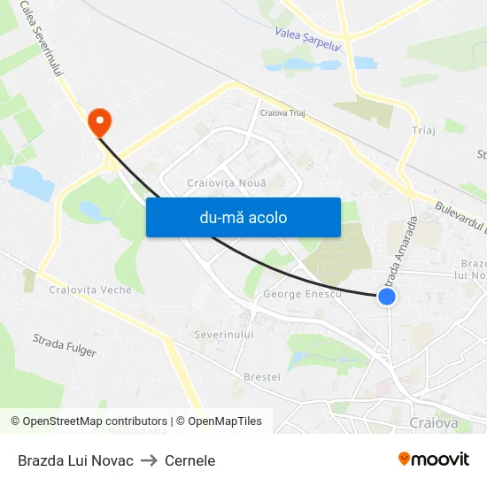 Harta de Brazda Lui Novac către Cernele