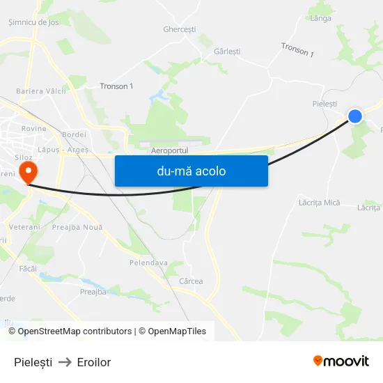 Harta de Pielești către Eroilor