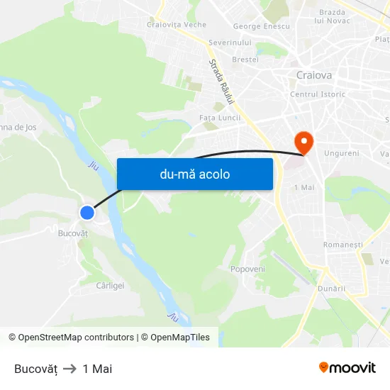 Harta de Bucovăț către 1 Mai