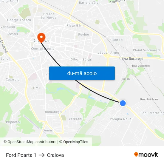 Harta de Ford Poarta 1 către Craiova