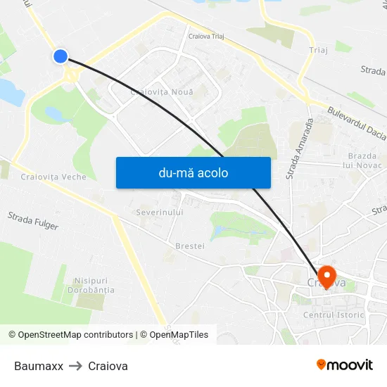 Harta de Baumaxx către Craiova