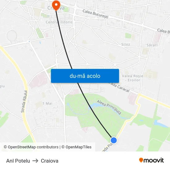 Harta de Anl Potelu către Craiova