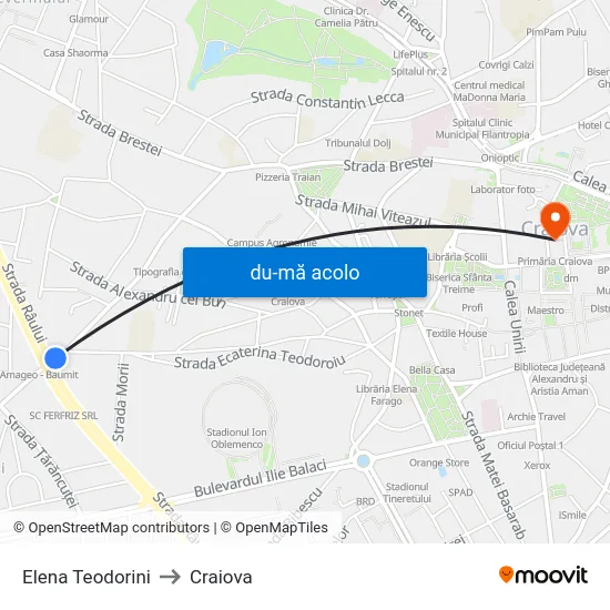 Harta de Elena Teodorini către Craiova