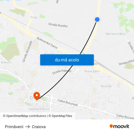 Harta de Primăverii către Craiova