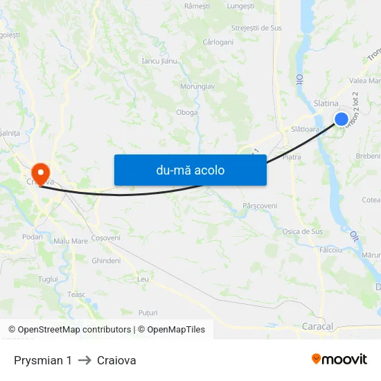 Harta de Prysmian 1 către Craiova