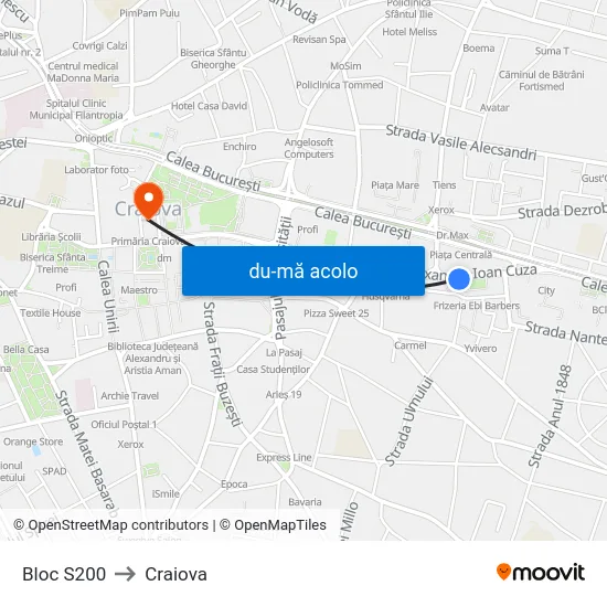 Harta de Bloc S200 către Craiova