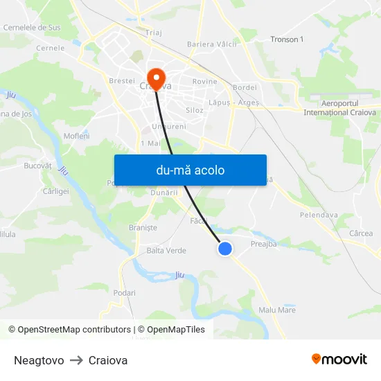 Harta de Neagtovo către Craiova