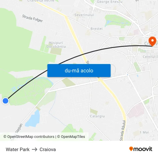 Harta de Water Park către Craiova