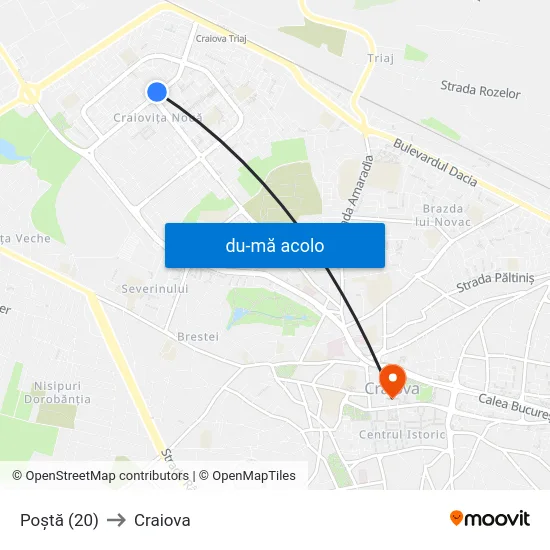 Harta de Poștă (20) către Craiova