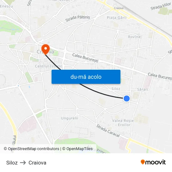 Harta de Siloz către Craiova