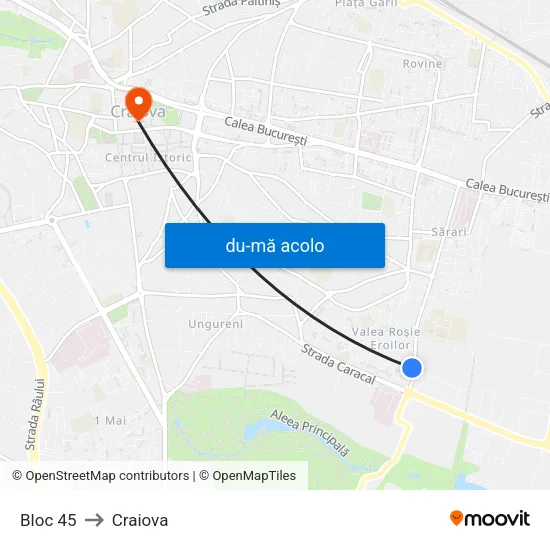 Harta de Bloc 45 către Craiova
