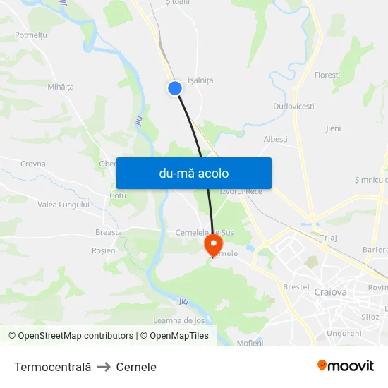 Harta de Termocentrală către Cernele