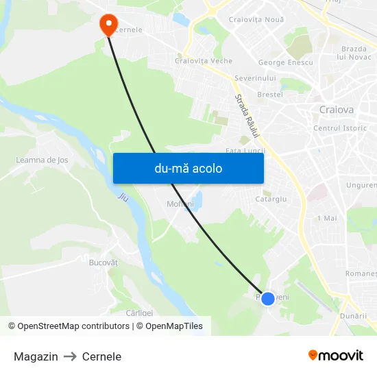 Harta de Magazin către Cernele