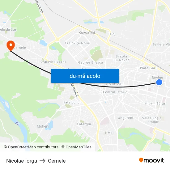 Harta de Nicolae Iorga către Cernele