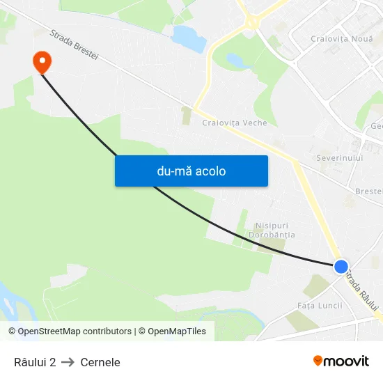 Harta de Râului 2 către Cernele