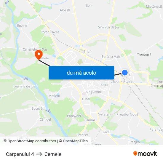 Harta de Carpenului 4 către Cernele