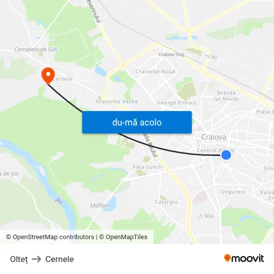 Harta de Olteț către Cernele