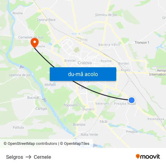 Harta de Selgros către Cernele