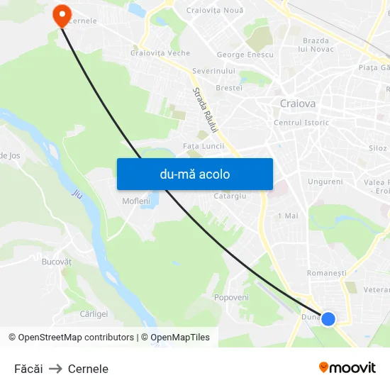 Harta de Făcăi către Cernele