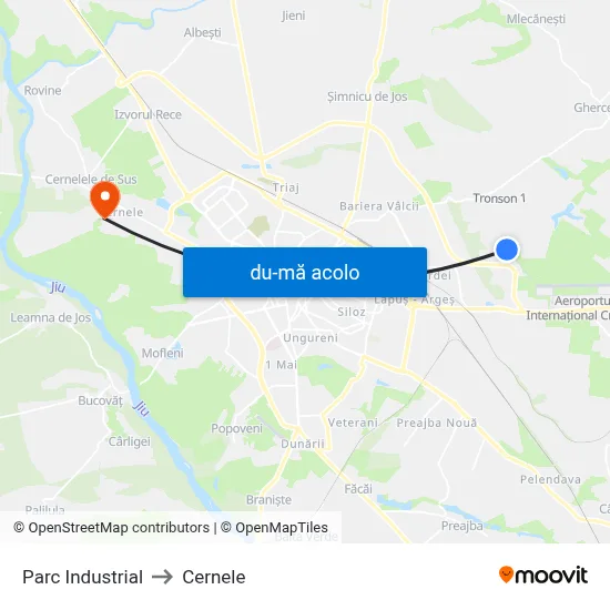 Harta de Parc Industrial către Cernele