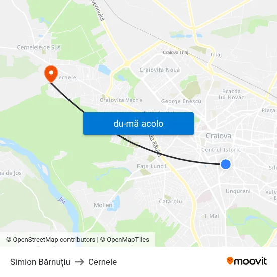 Harta de Simion Bărnuțiu către Cernele