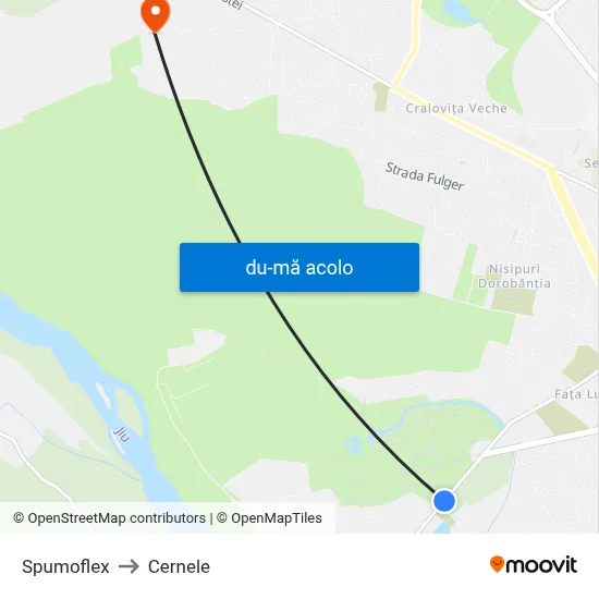 Harta de Spumoflex către Cernele